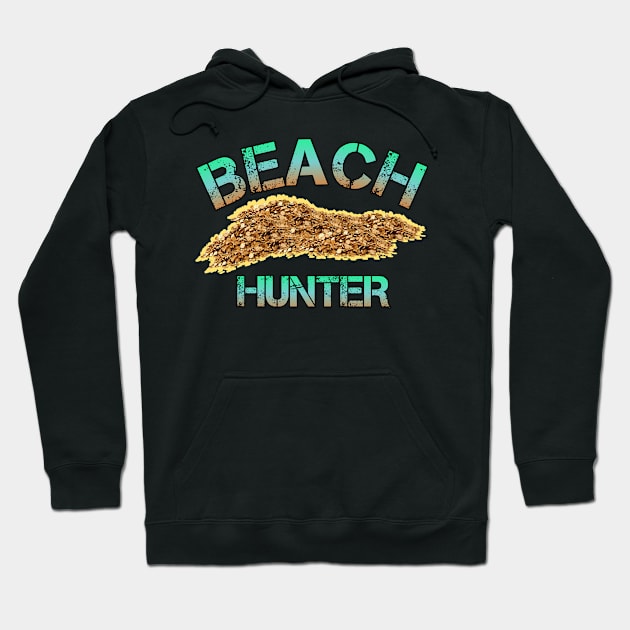 Beach Hunter metal detecting Hoodie by Coreoceanart